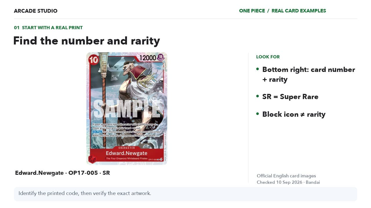 One Piece rarity guide video course preview
